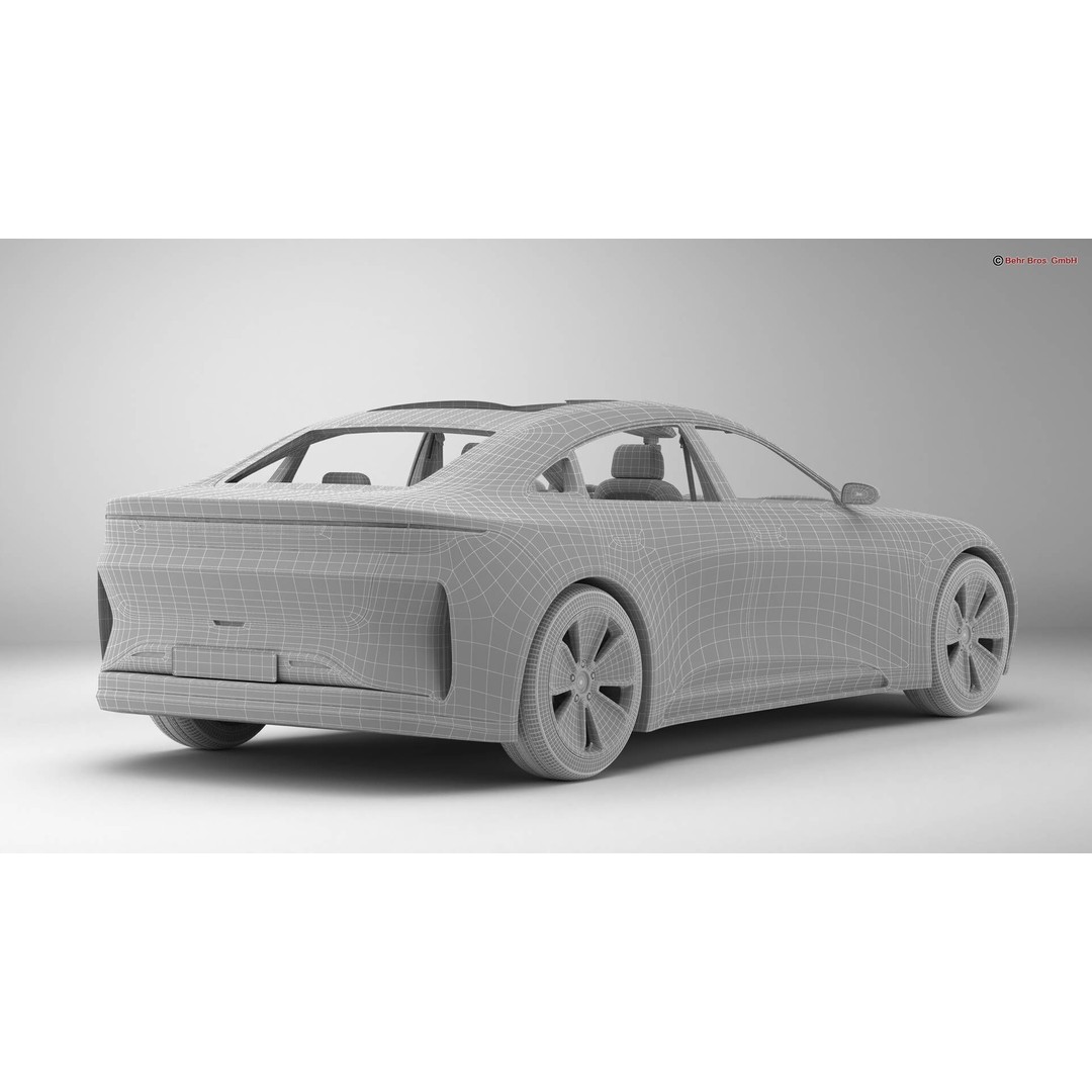 Generic Modern Coupe 3D Model – High Poly Animated Car Asset, Blender, FBX - View 20