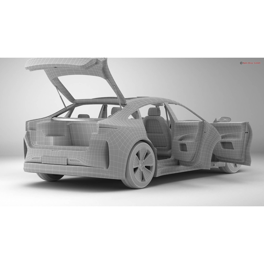 Generic Modern Coupe 3D Model – High Poly Animated Car Asset, Blender, FBX - View 21