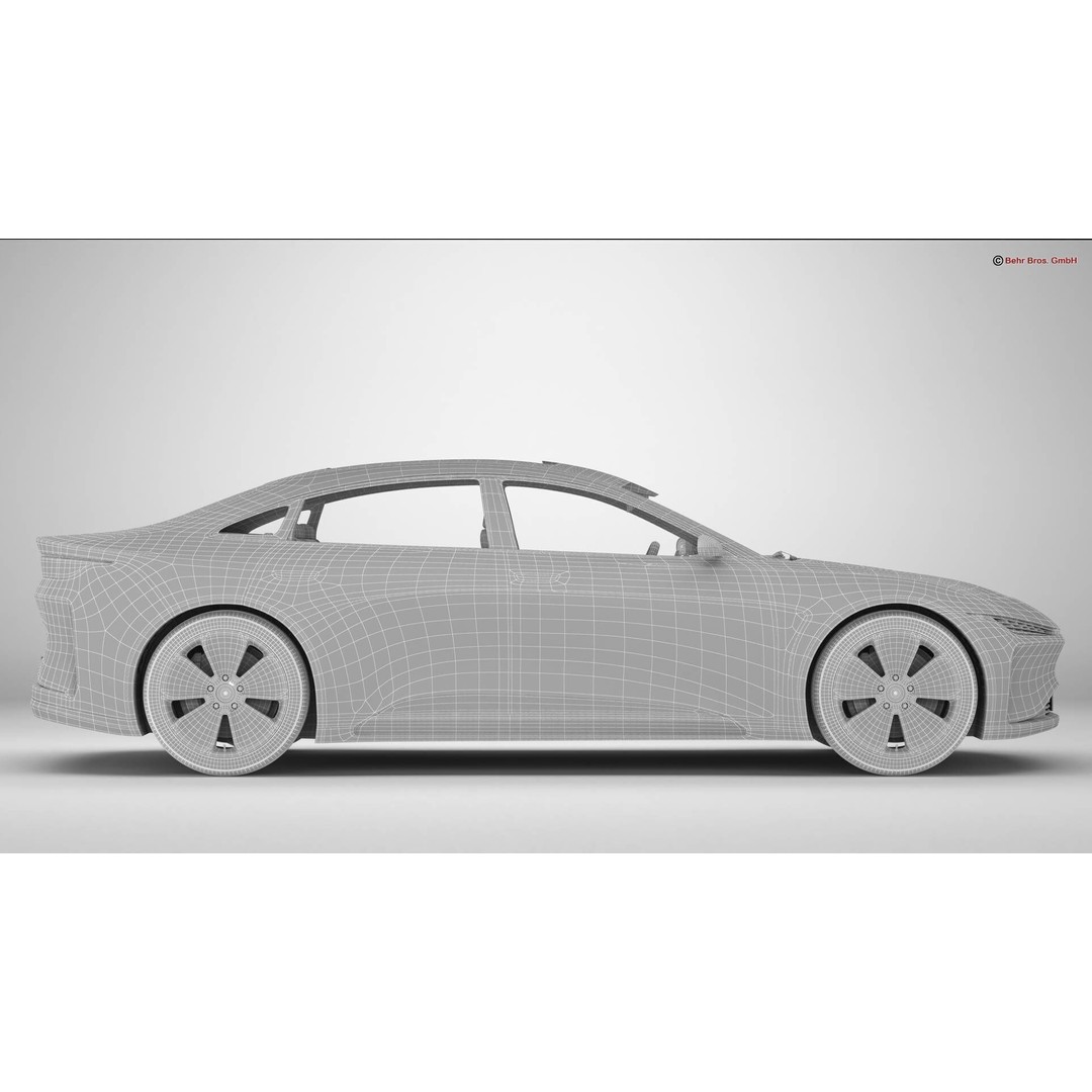 Generic Modern Coupe 3D Model – High Poly Animated Car Asset, Blender, FBX - View 22
