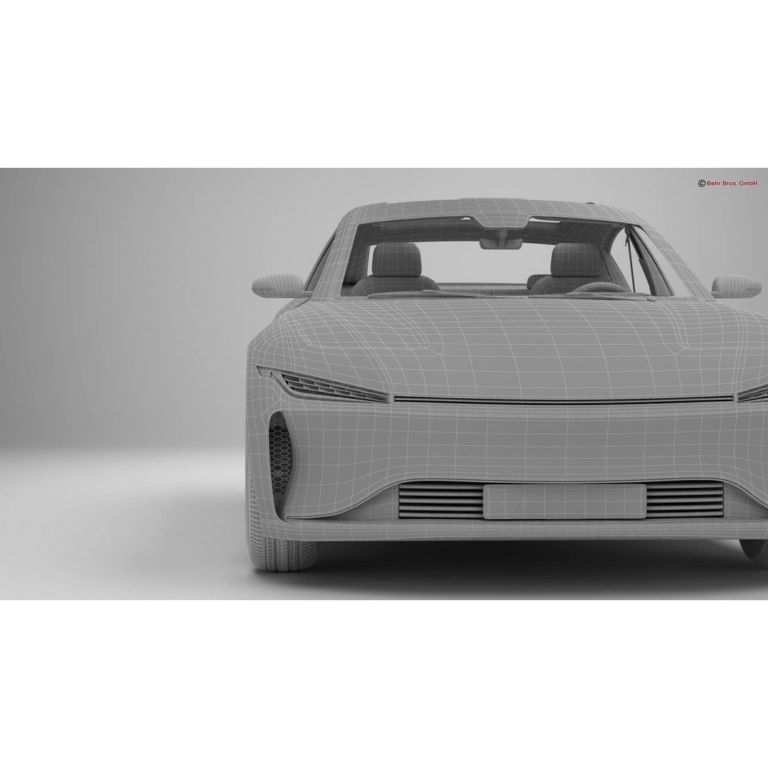 Generic Modern Coupe 3D Model – High Poly Animated Car Asset, Blender, FBX - View 24
