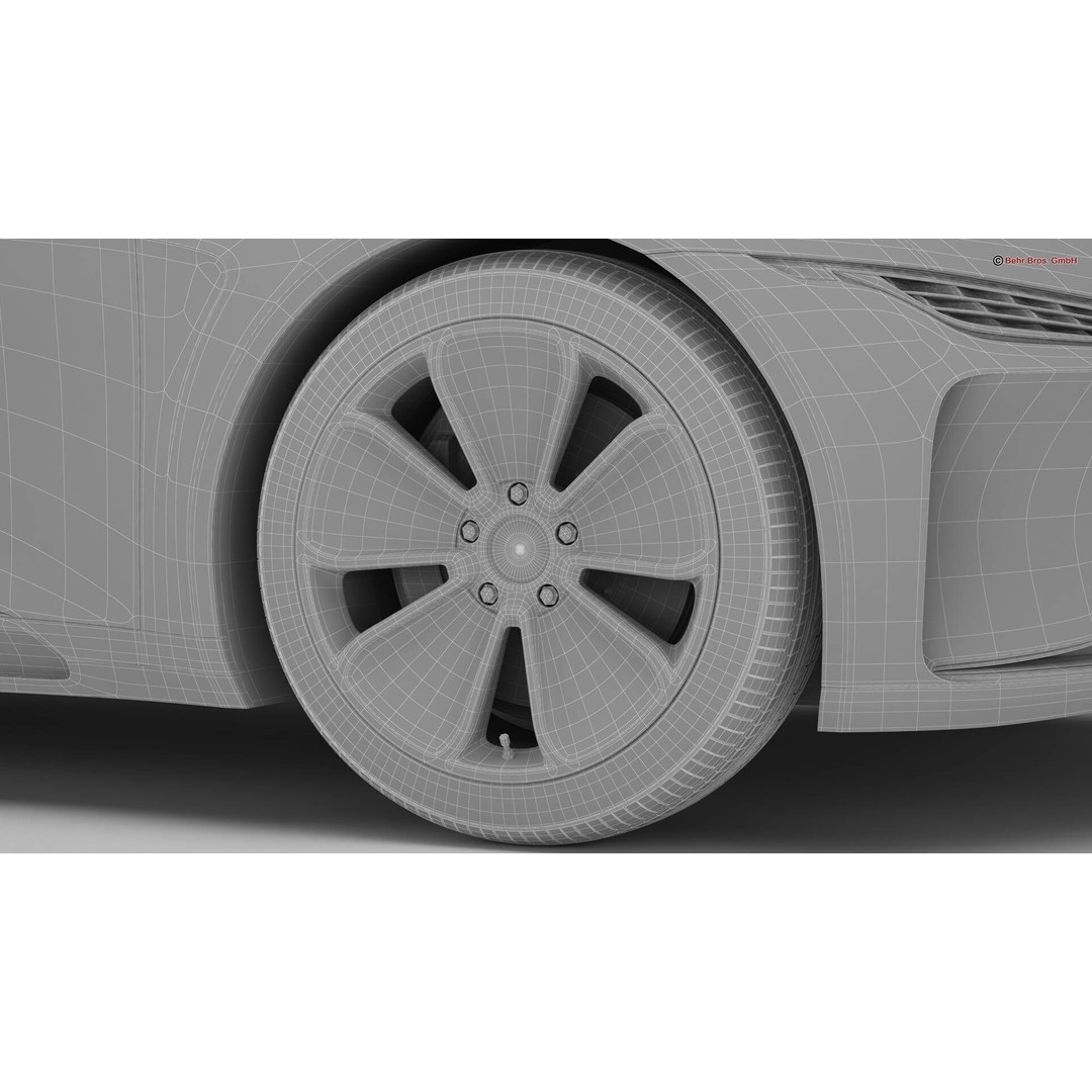 Generic Modern Coupe 3D Model – High Poly Animated Car Asset, Blender, FBX - View 25