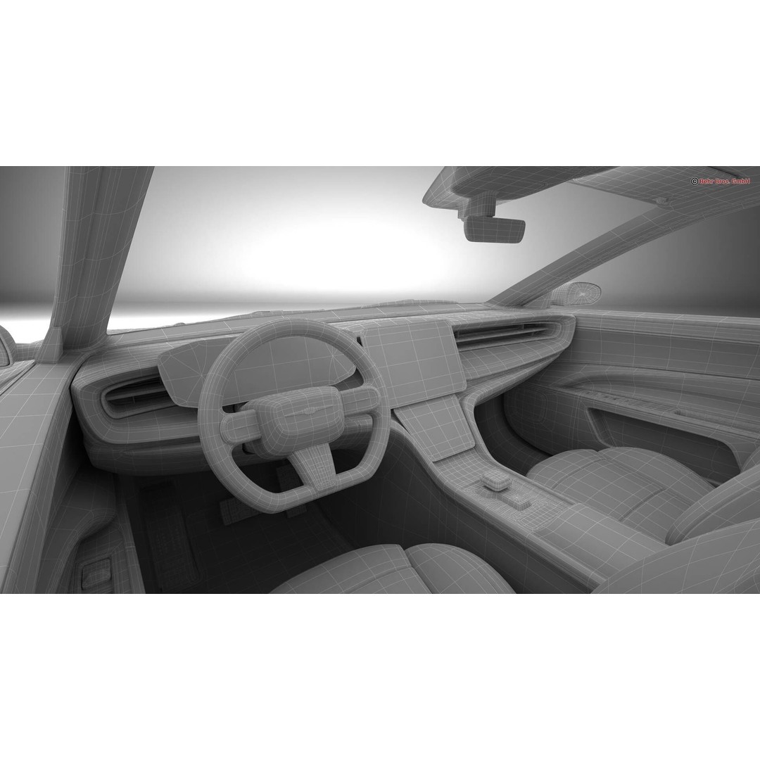 Generic Modern Coupe 3D Model – High Poly Animated Car Asset, Blender, FBX - View 29