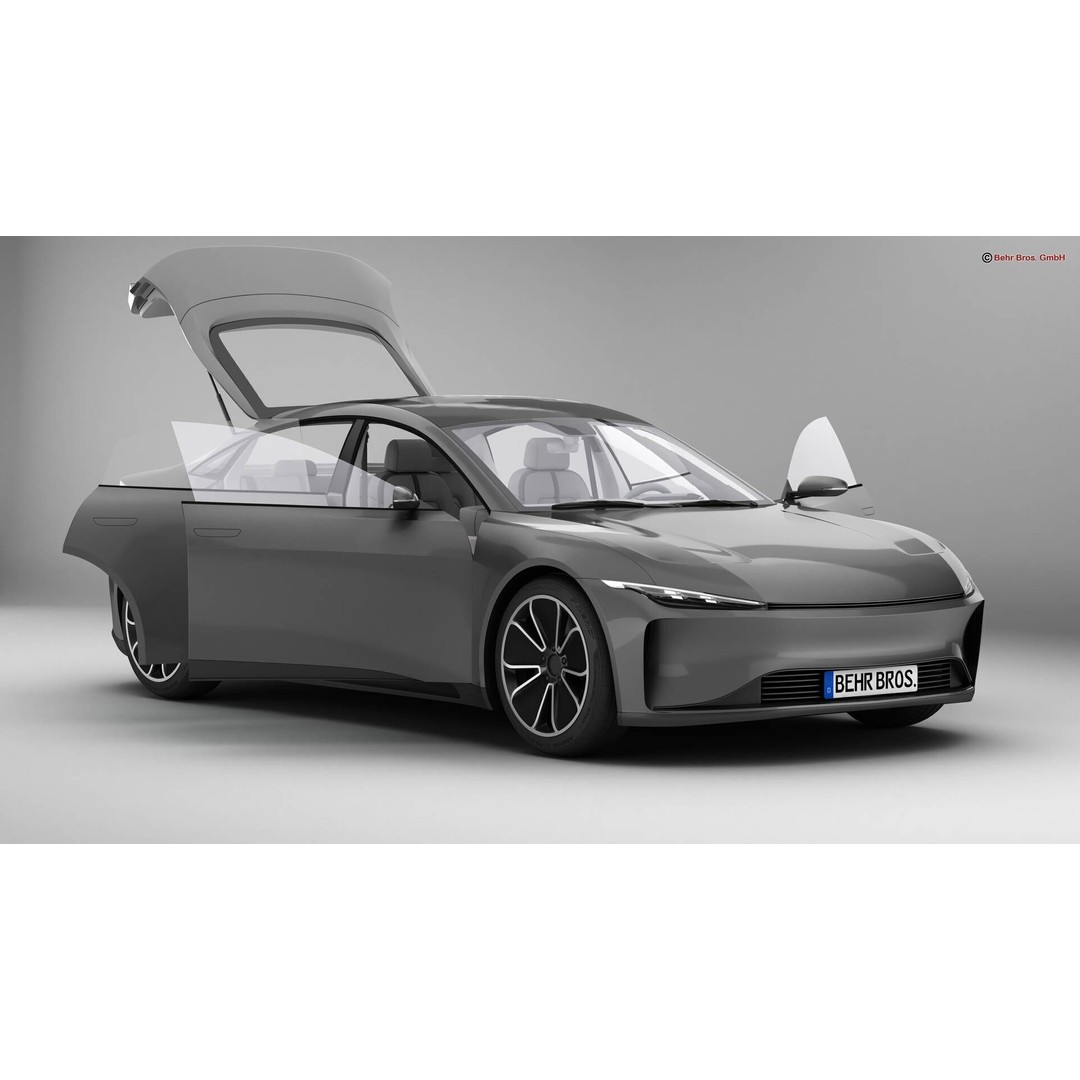 Generic Modern Coupe 3D Model – High Poly Animated Car Asset, Blender, FBX - View 4