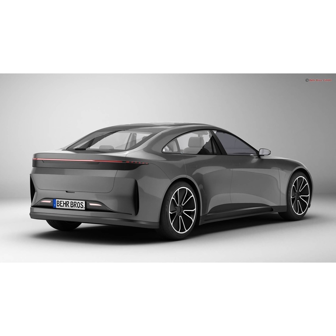 Generic Modern Coupe 3D Model – High Poly Animated Car Asset, Blender, FBX - View 5