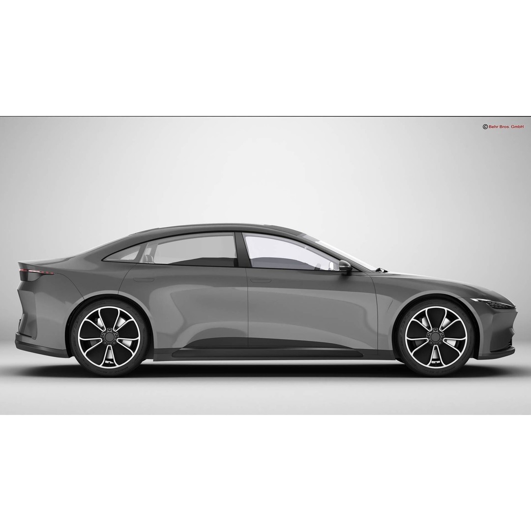 Generic Modern Coupe 3D Model – High Poly Animated Car Asset, Blender, FBX - View 7