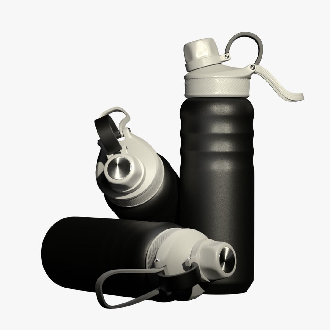 Sports Shaker 3D Model – Photorealistic Fitness Bottle, FBX & OBJ - View 10