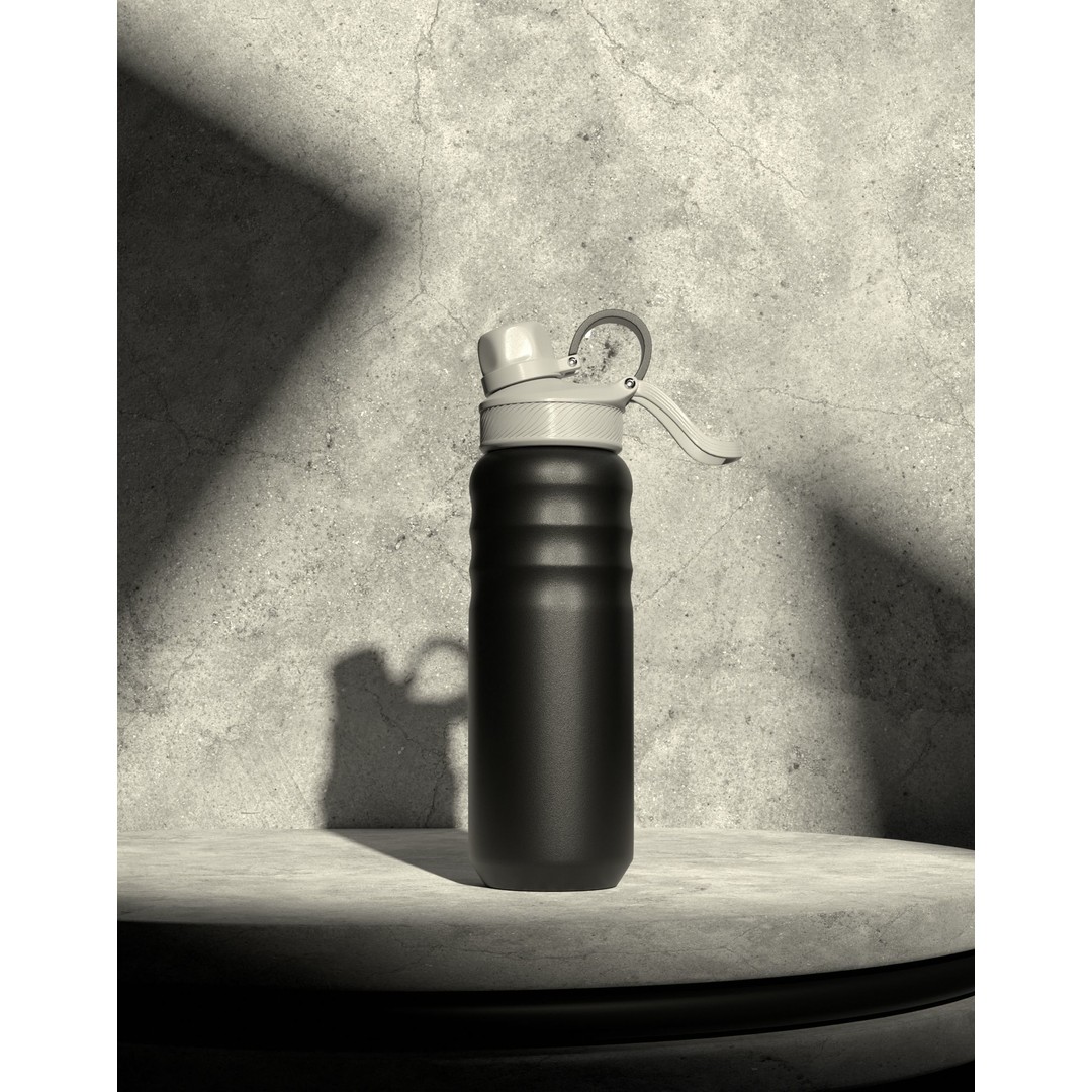 Sports Shaker 3D Model – Photorealistic Fitness Bottle, FBX & OBJ - View 3
