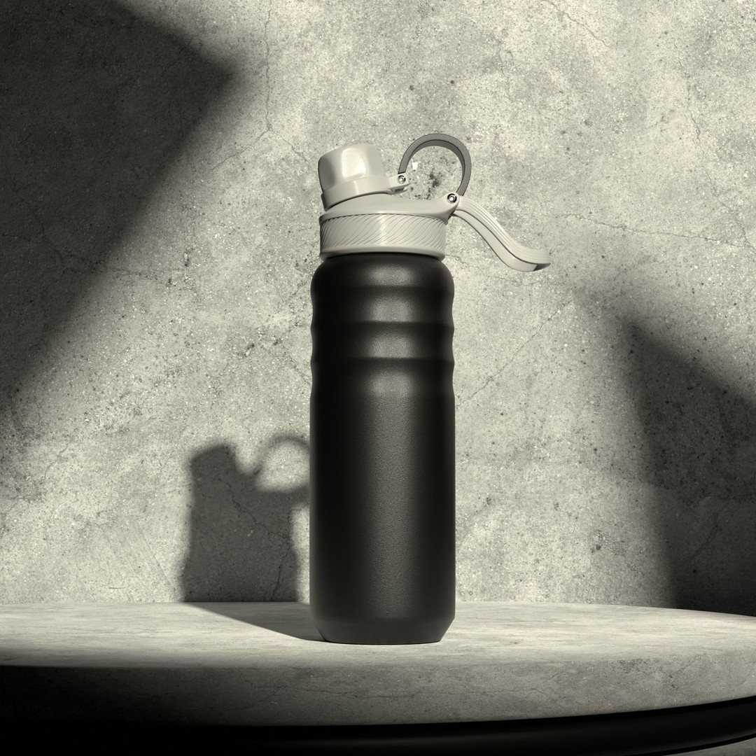 Sports Shaker 3D Model – Photorealistic Fitness Bottle, FBX & OBJ - View 5