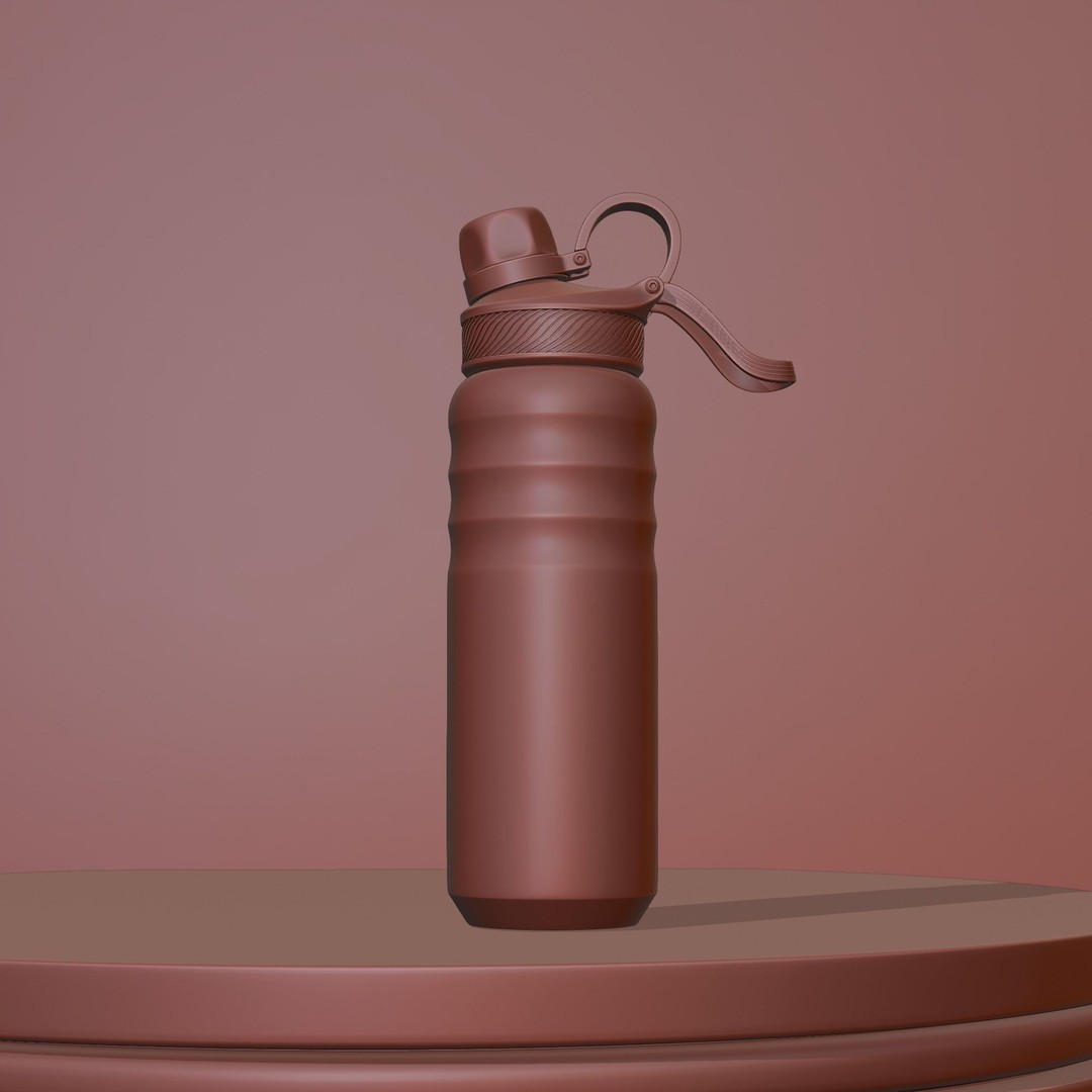 Sports Shaker 3D Model – Photorealistic Fitness Bottle, FBX & OBJ - View 8