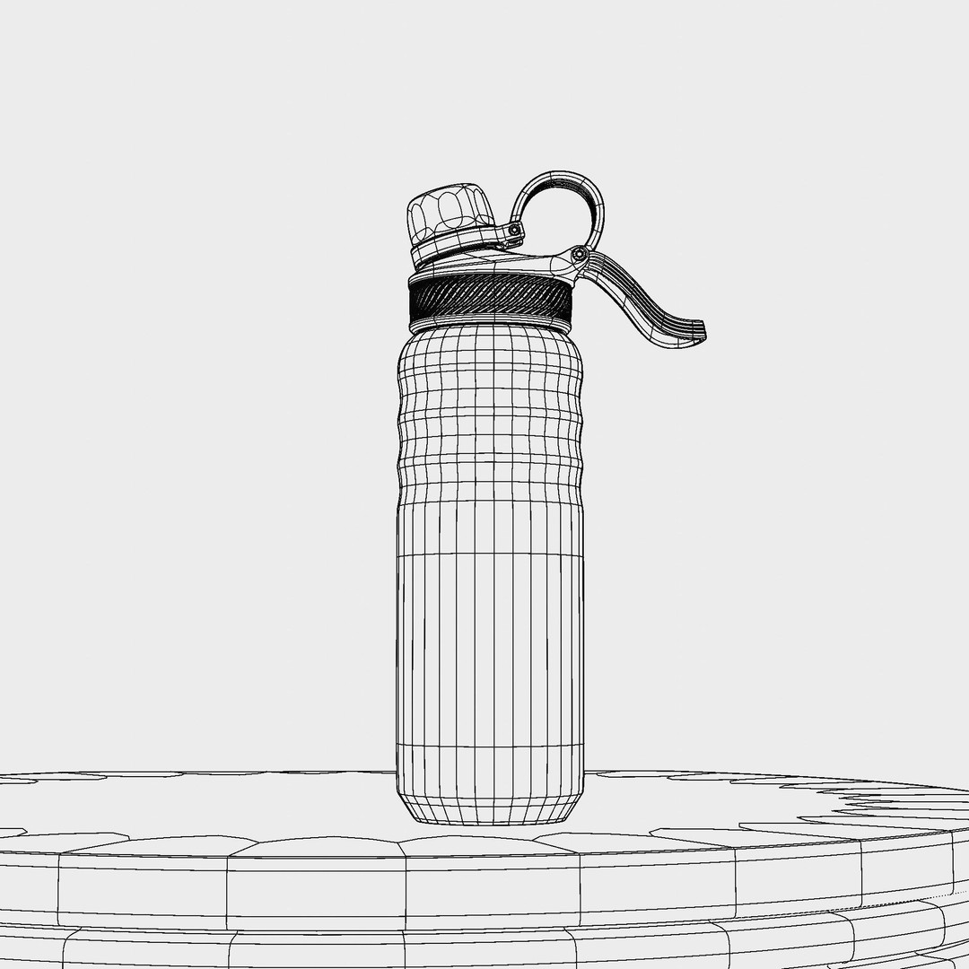 Sports Shaker 3D Model – Photorealistic Fitness Bottle, FBX & OBJ - View 9