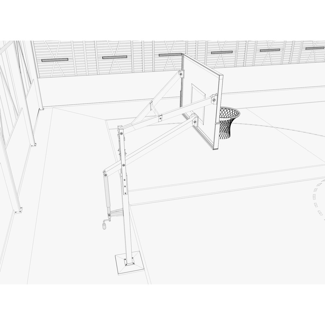 Basketball Gym 3D Model – Detailed Game Asset, FBX, Blender - View 26