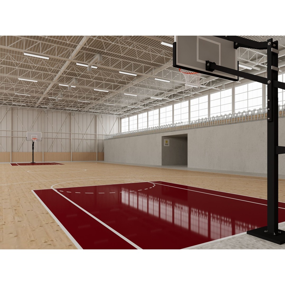 Basketball Gym 3D Model – Detailed Game Asset, FBX, Blender - View 5