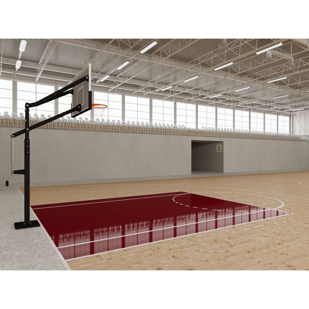 Basketball Gym 3D Model – Detailed Game Asset, FBX, Blender - View 9