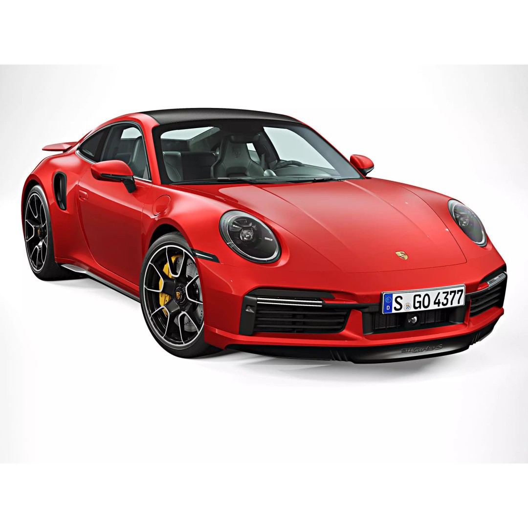 2021 Porsche 911 Turbo S 3D Model – High Poly Game Asset, FBX, OBJ - View 2