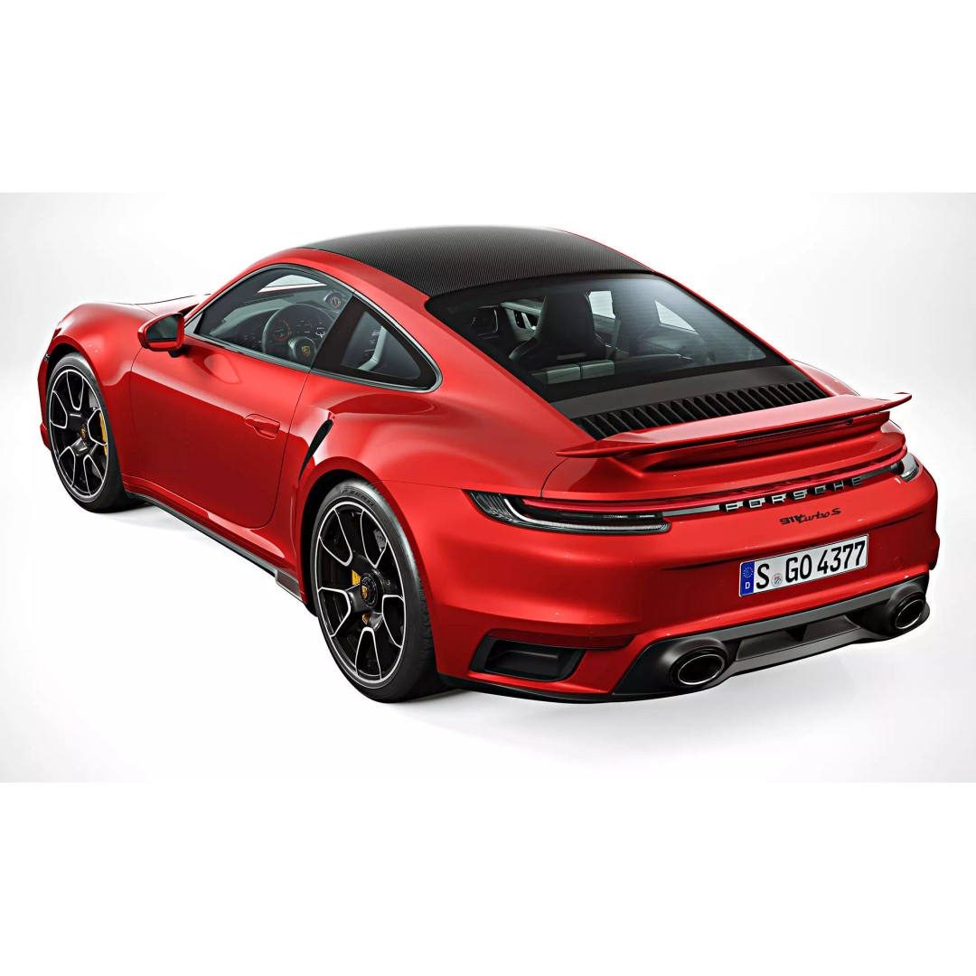 2021 Porsche 911 Turbo S 3D Model – High Poly Game Asset, FBX, OBJ - View 6