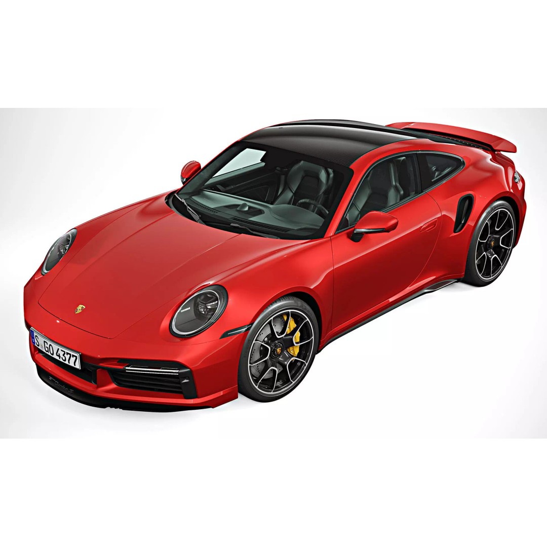 2021 Porsche 911 Turbo S 3D Model – High Poly Game Asset, FBX, OBJ - View 7