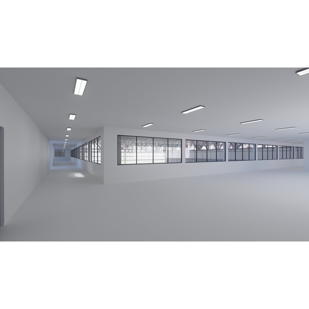 Airplane Hangar 3D Model – Low Poly Interior Asset, FBX, OBJ, Blender - View 18