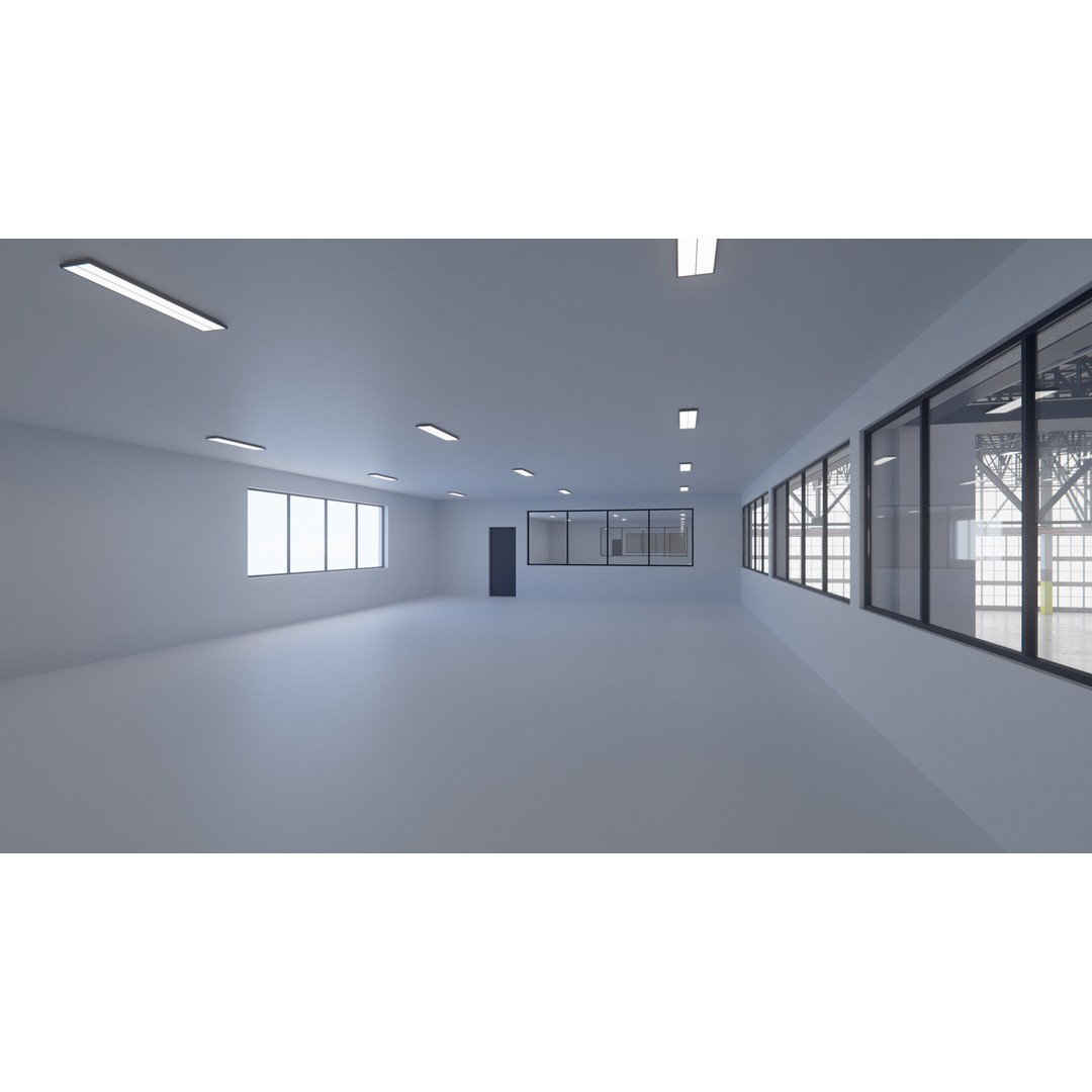 Airplane Hangar 3D Model – Low Poly Interior Asset, FBX, OBJ, Blender - View 19