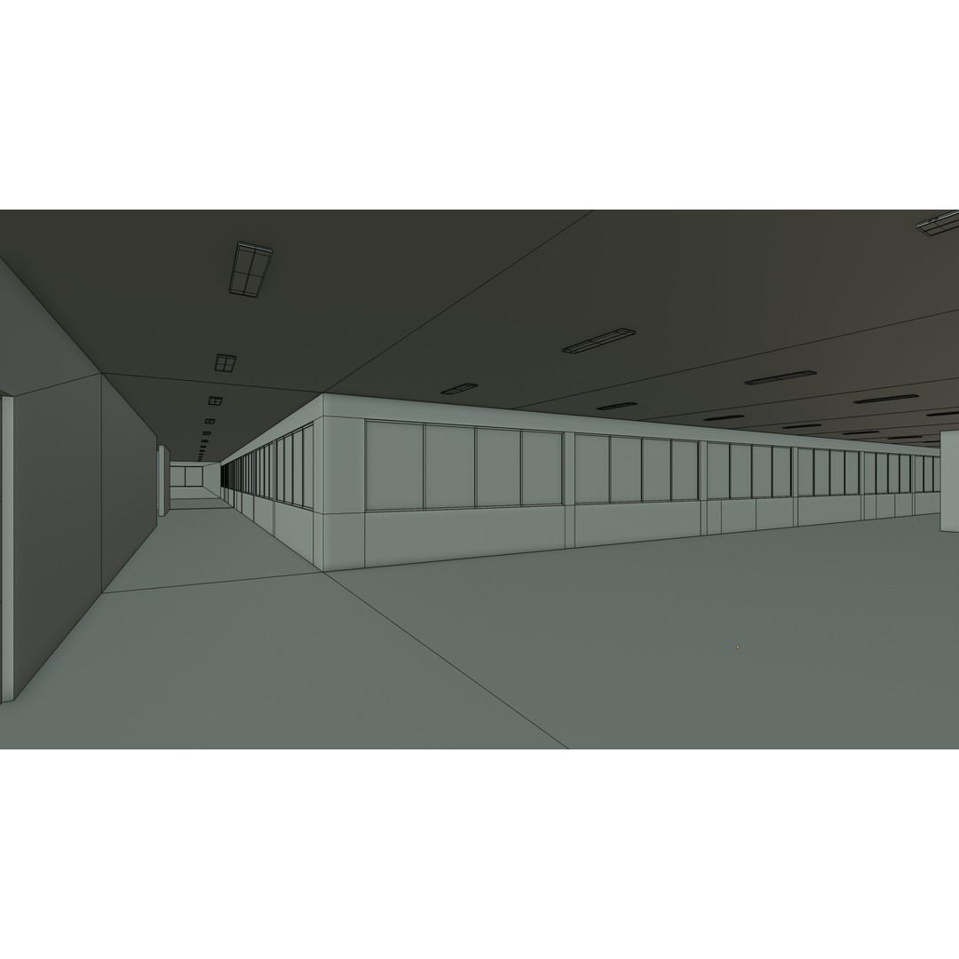 Airplane Hangar 3D Model – Low Poly Interior Asset, FBX, OBJ, Blender - View 38