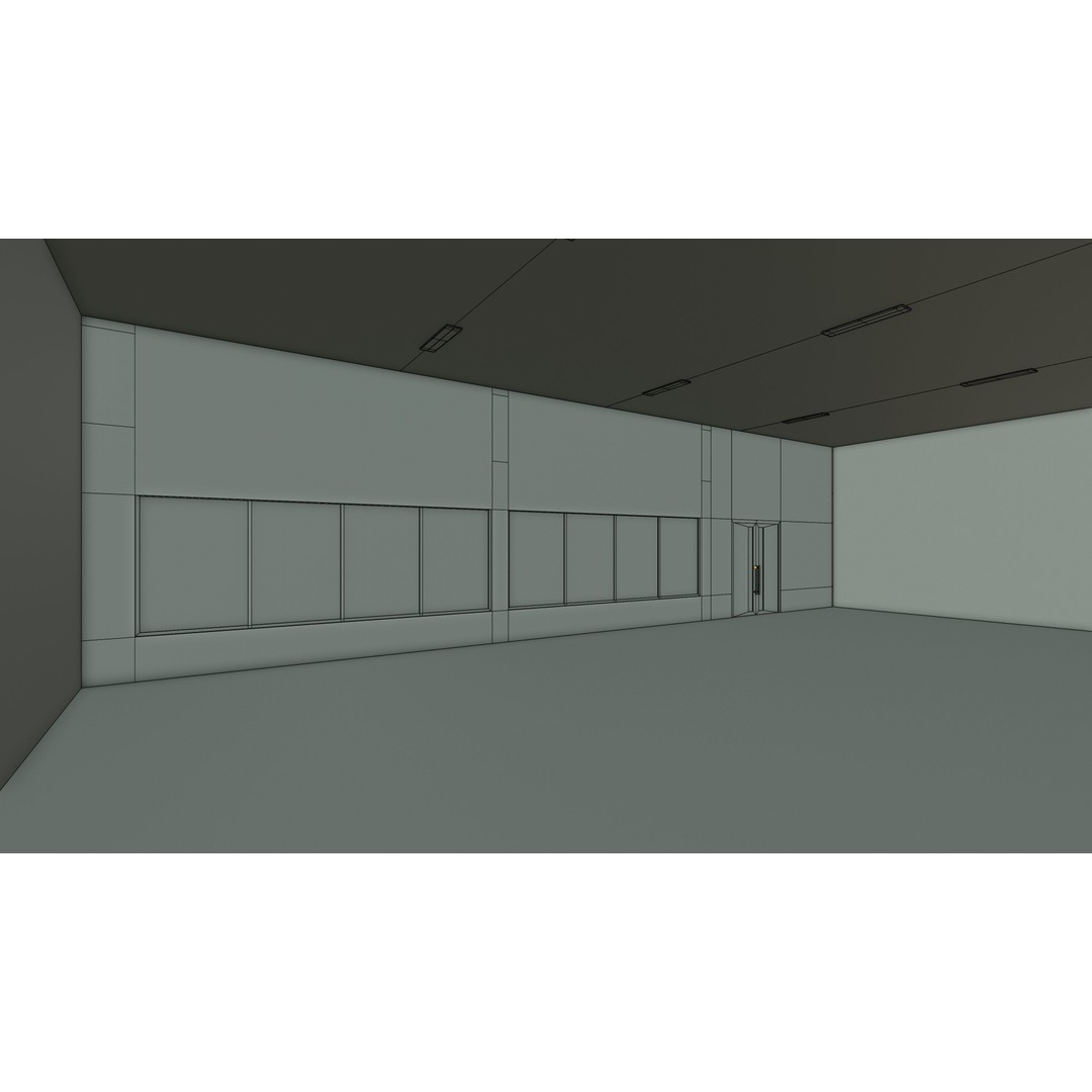 Airplane Hangar 3D Model – Low Poly Interior Asset, FBX, OBJ, Blender - View 40