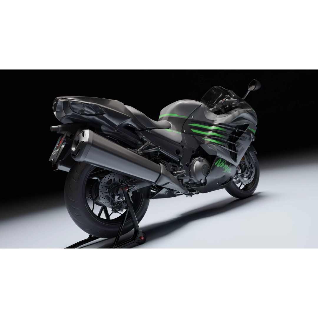 Kawasaki Ninja ZX-14R 3D Model – Low Poly PBR Game Asset, Blender, FBX - View 11