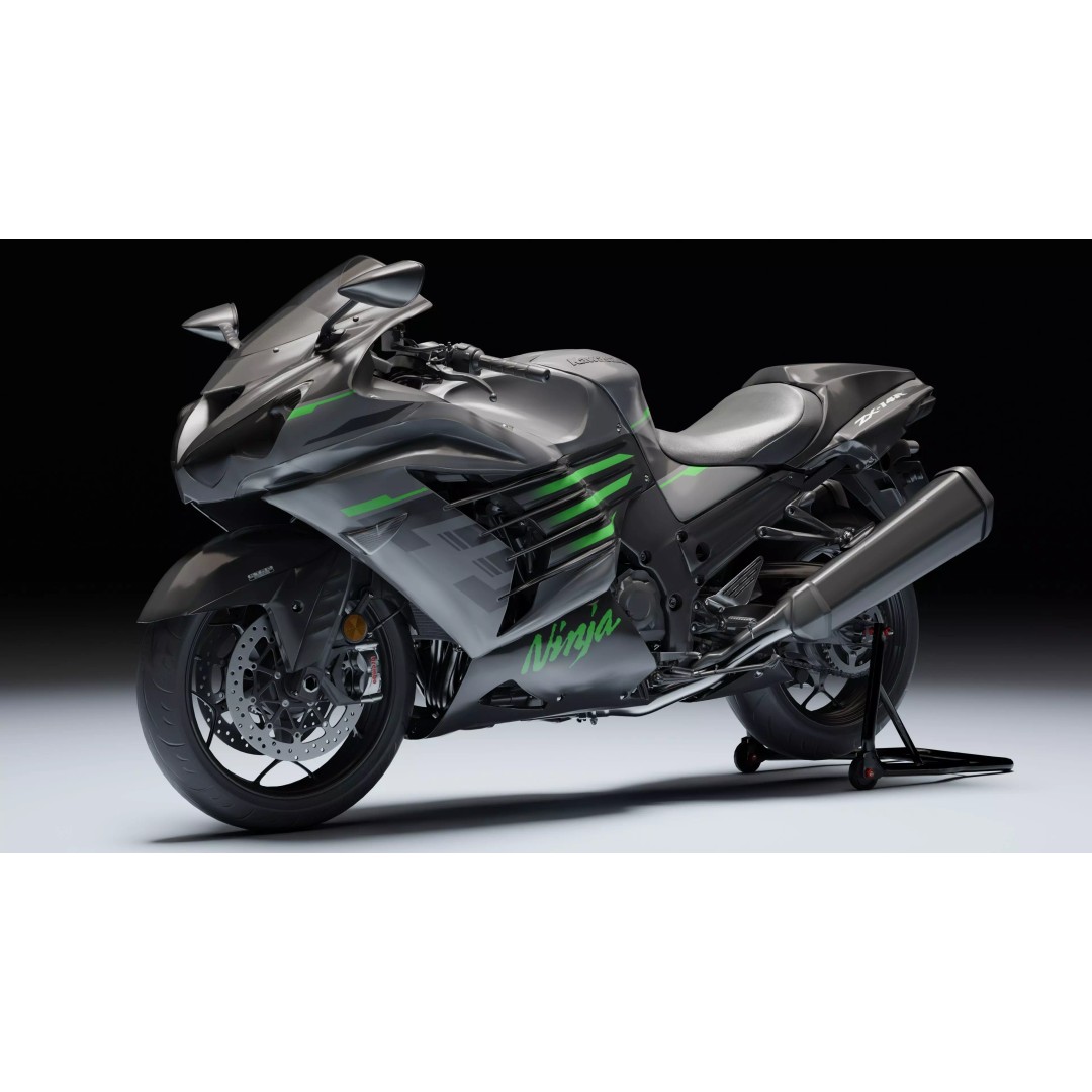 Kawasaki Ninja ZX-14R 3D Model – Low Poly PBR Game Asset, Blender, FBX - View 2