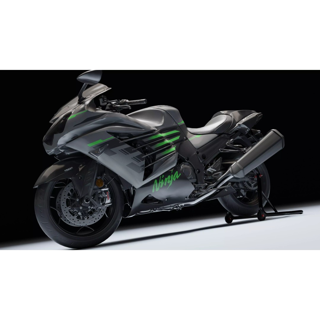 Kawasaki Ninja ZX-14R 3D Model – Low Poly PBR Game Asset, Blender, FBX - View 26