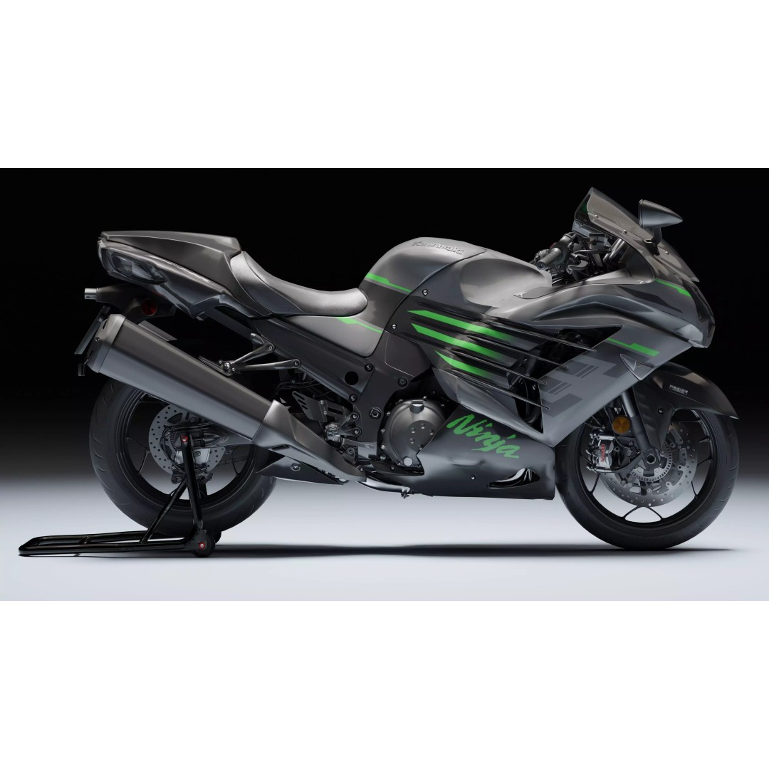 Kawasaki Ninja ZX-14R 3D Model – Low Poly PBR Game Asset, Blender, FBX - View 4