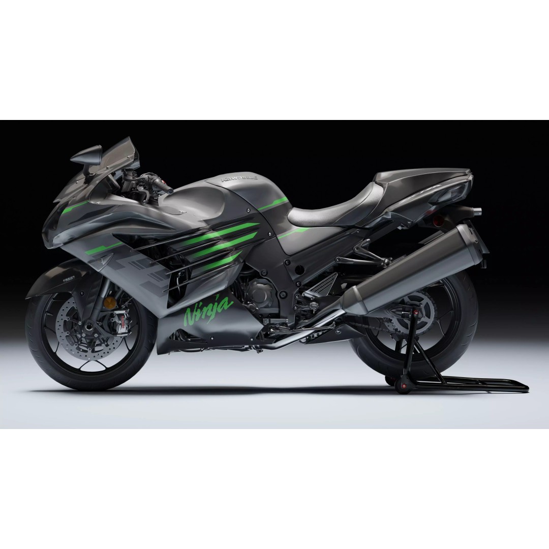 Kawasaki Ninja ZX-14R 3D Model – Low Poly PBR Game Asset, Blender, FBX - View 5