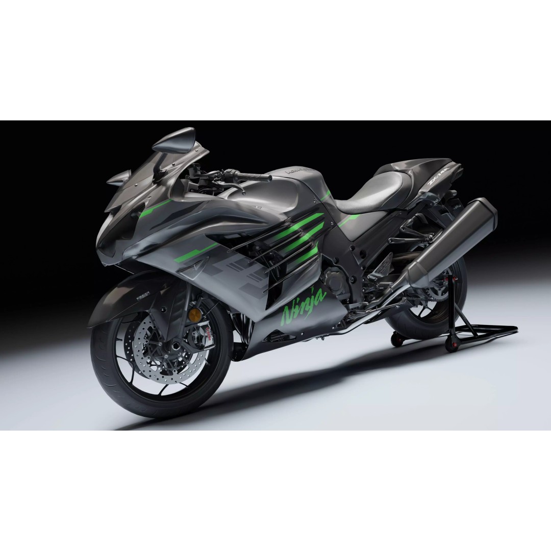 Kawasaki Ninja ZX-14R 3D Model – Low Poly PBR Game Asset, Blender, FBX - View 7