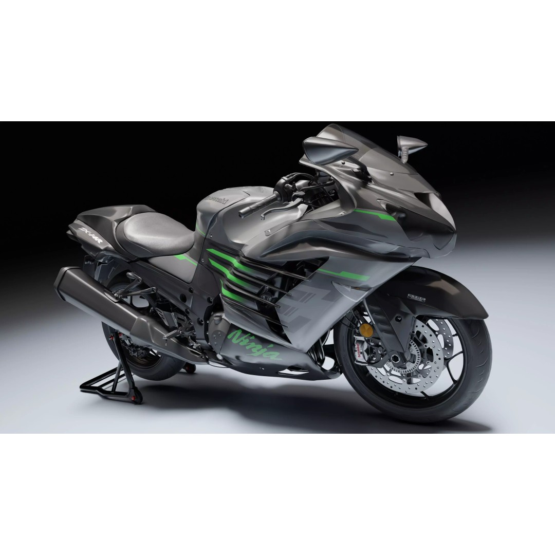 Kawasaki Ninja ZX-14R 3D Model – Low Poly PBR Game Asset, Blender, FBX - View 9