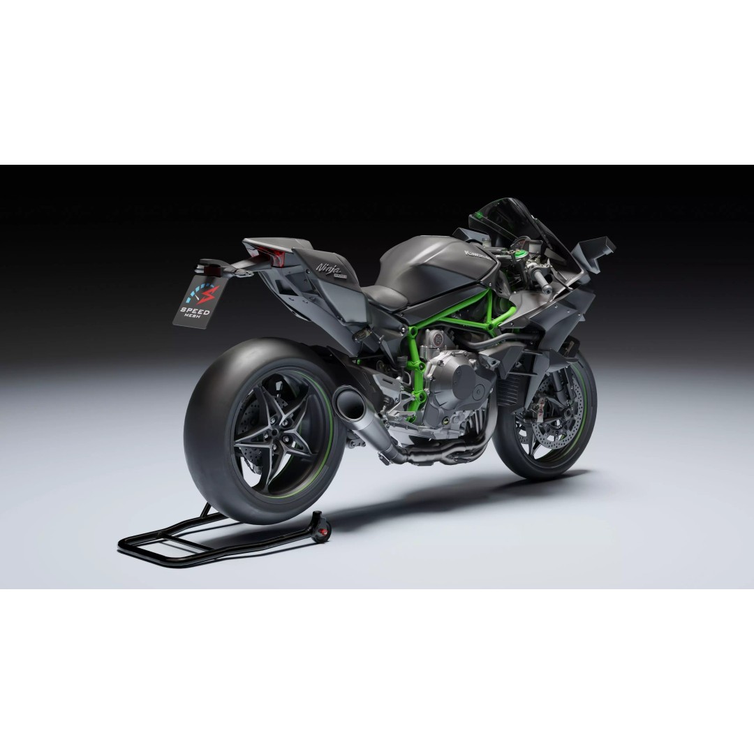 Kawasaki Ninja H2R 3D Model – Low Poly Game Ready Asset, Blender, FBX - View 11