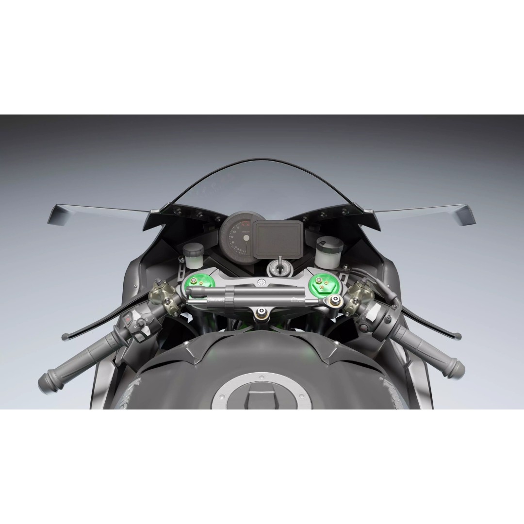 Kawasaki Ninja H2R 3D Model – Low Poly Game Ready Asset, Blender, FBX - View 13