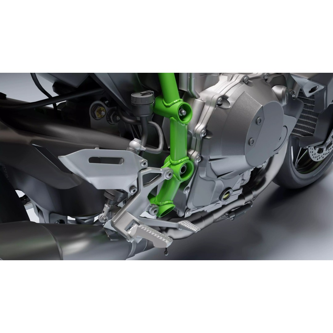 Kawasaki Ninja H2R 3D Model – Low Poly Game Ready Asset, Blender, FBX - View 17