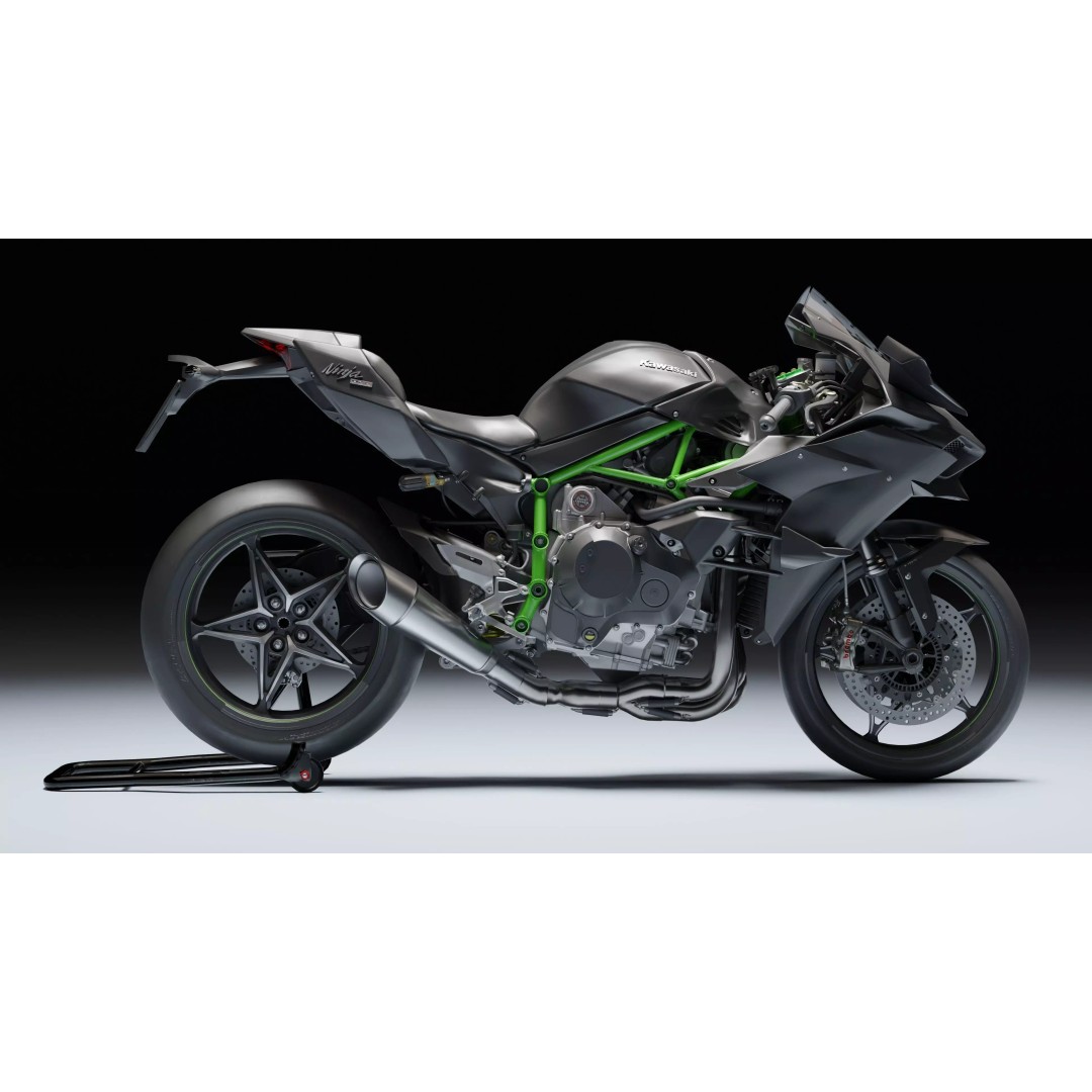 Kawasaki Ninja H2R 3D Model – Low Poly Game Ready Asset, Blender, FBX - View 5