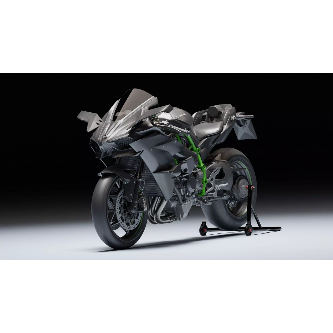 Kawasaki Ninja H2R 3D Model – Low Poly Game Ready Asset, Blender, FBX - View 9