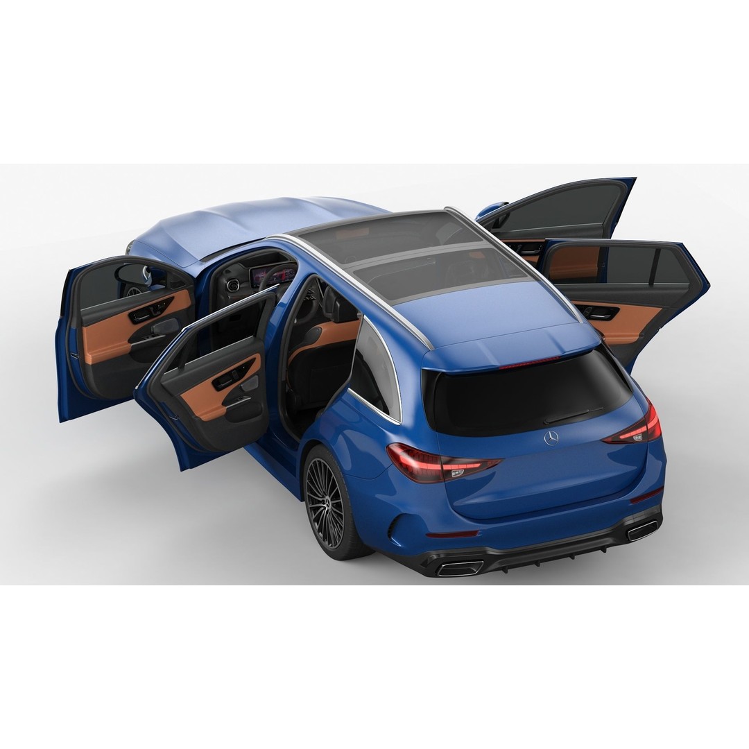 Mercedes-Benz C-Class Estate 2022 3D Model – High Poly Game Asset, FBX, OBJ - View 12