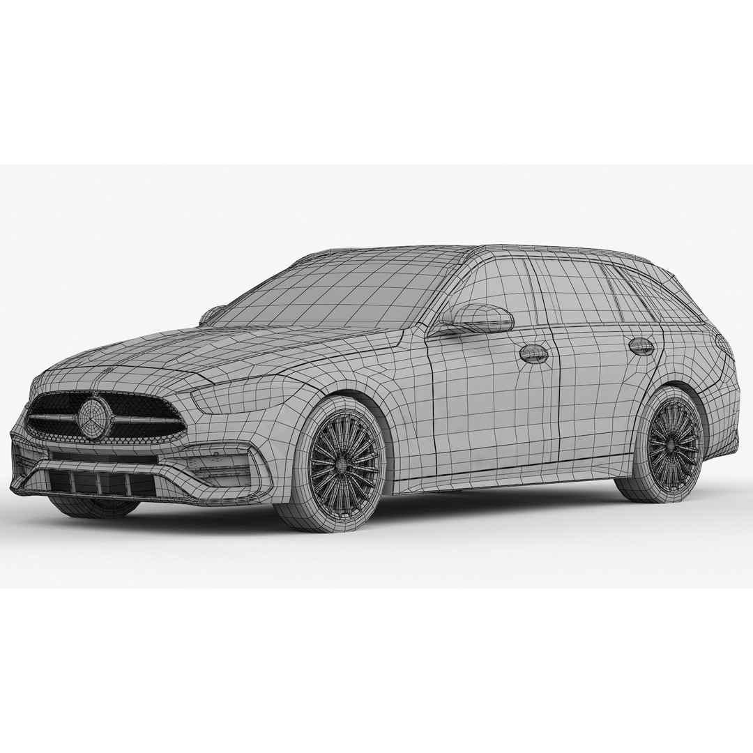 Mercedes-Benz C-Class Estate 2022 3D Model – High Poly Game Asset, FBX, OBJ - View 18