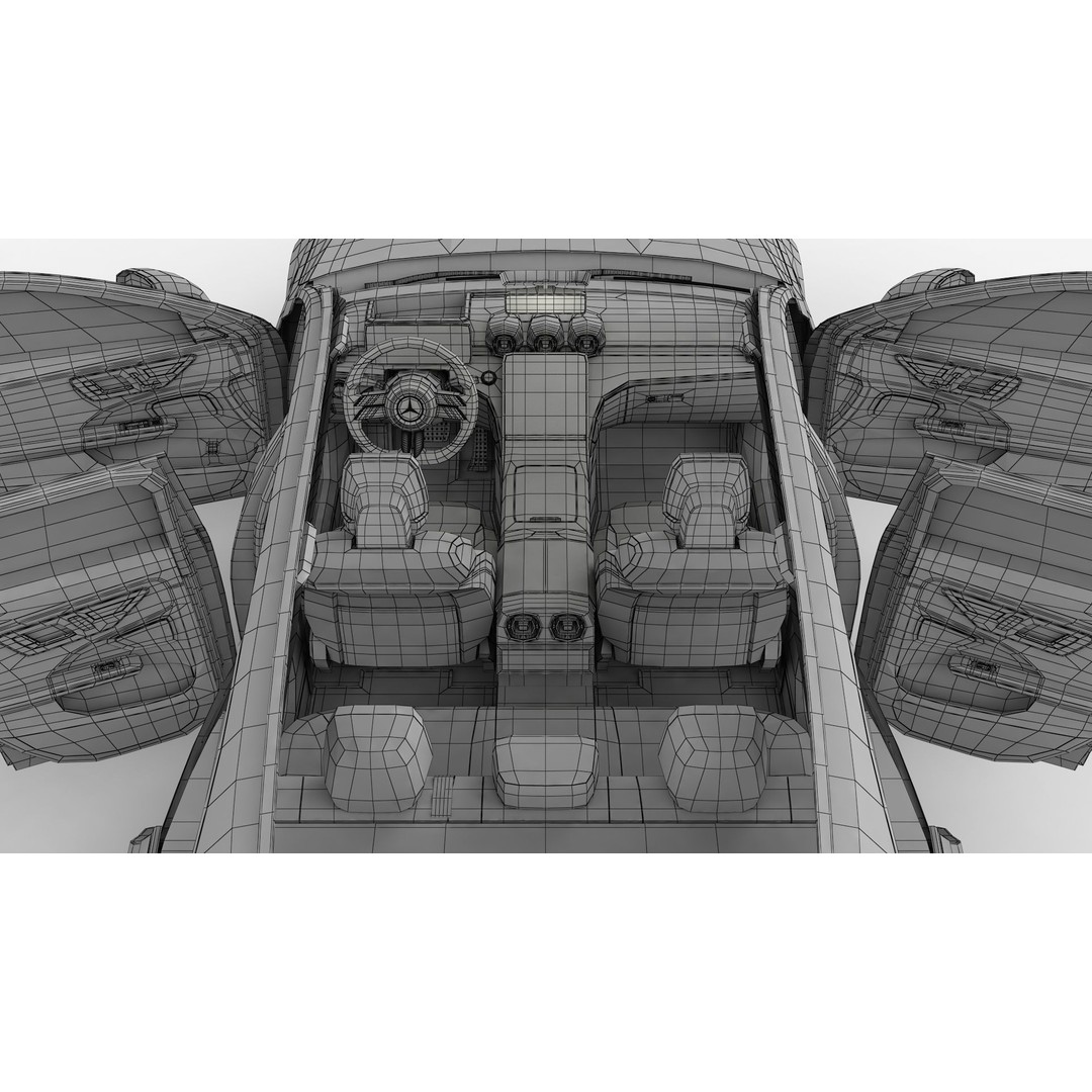 Mercedes-Benz C-Class Estate 2022 3D Model – High Poly Game Asset, FBX, OBJ - View 22
