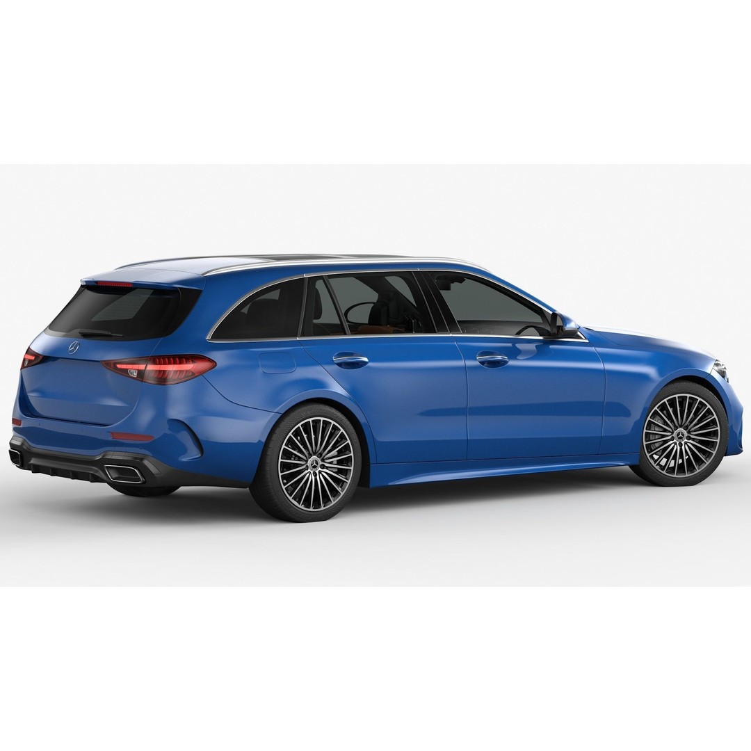Mercedes-Benz C-Class Estate 2022 3D Model – High Poly Game Asset, FBX, OBJ - View 5