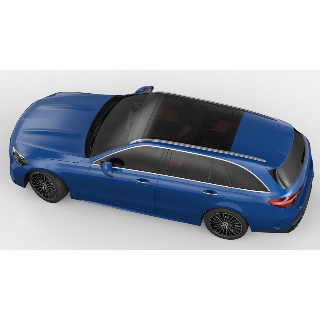 Mercedes-Benz C-Class Estate 2022 3D Model – High Poly Game Asset, FBX, OBJ - View 6
