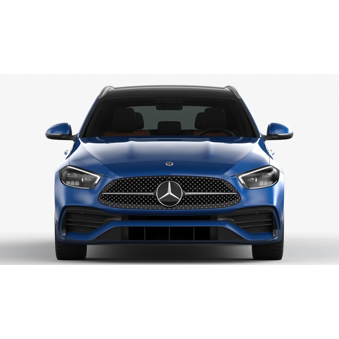 Mercedes-Benz C-Class Estate 2022 3D Model – High Poly Game Asset, FBX, OBJ - View 8