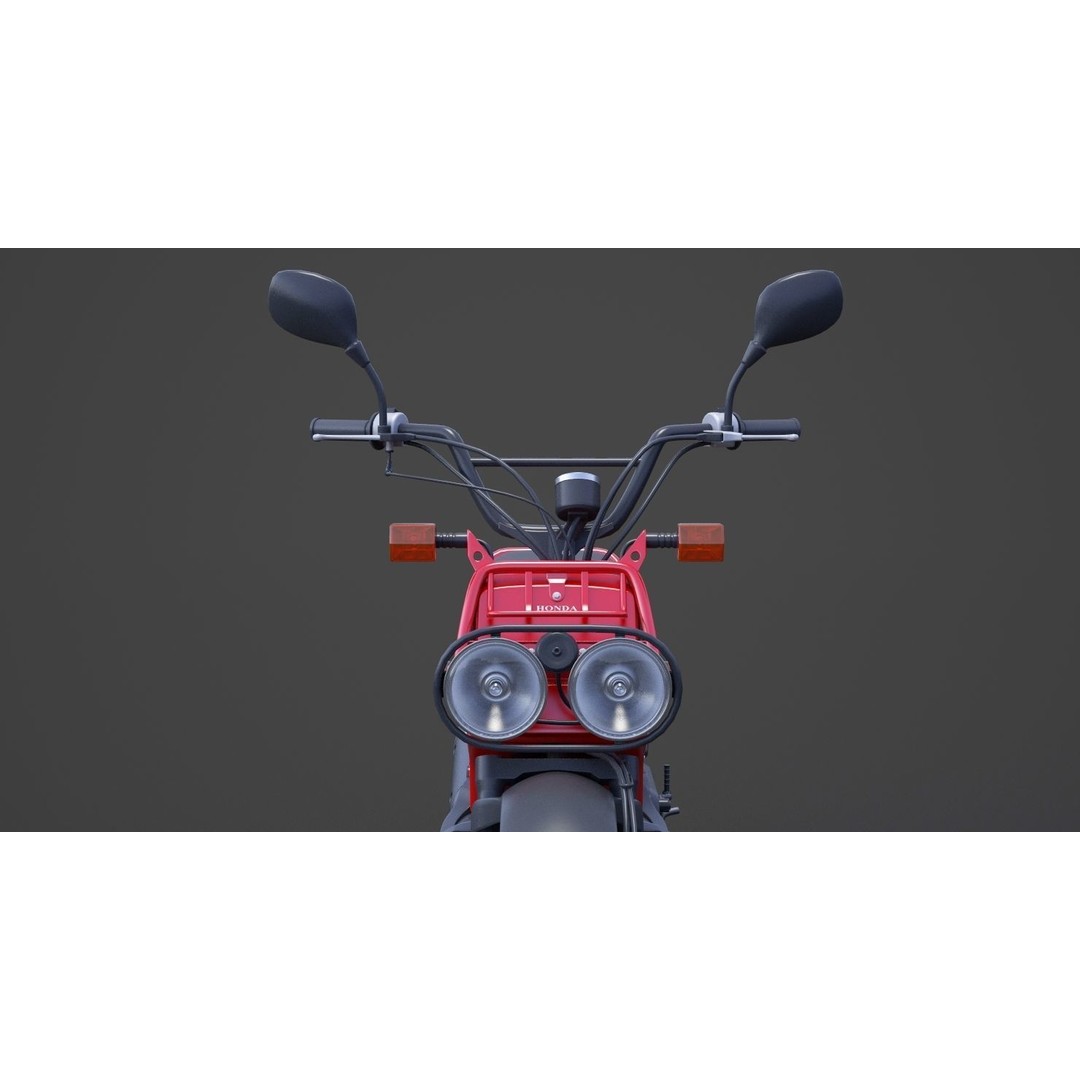 Honda Zoomer 2005 3D Model – High Poly Motorcycle Asset, FBX, OBJ - View 13