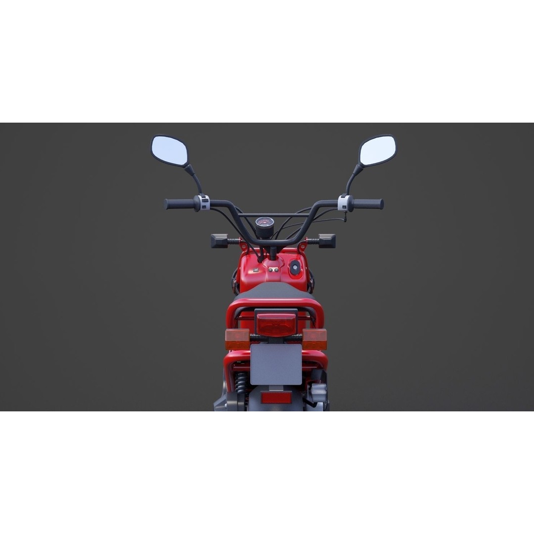 Honda Zoomer 2005 3D Model – High Poly Motorcycle Asset, FBX, OBJ - View 14