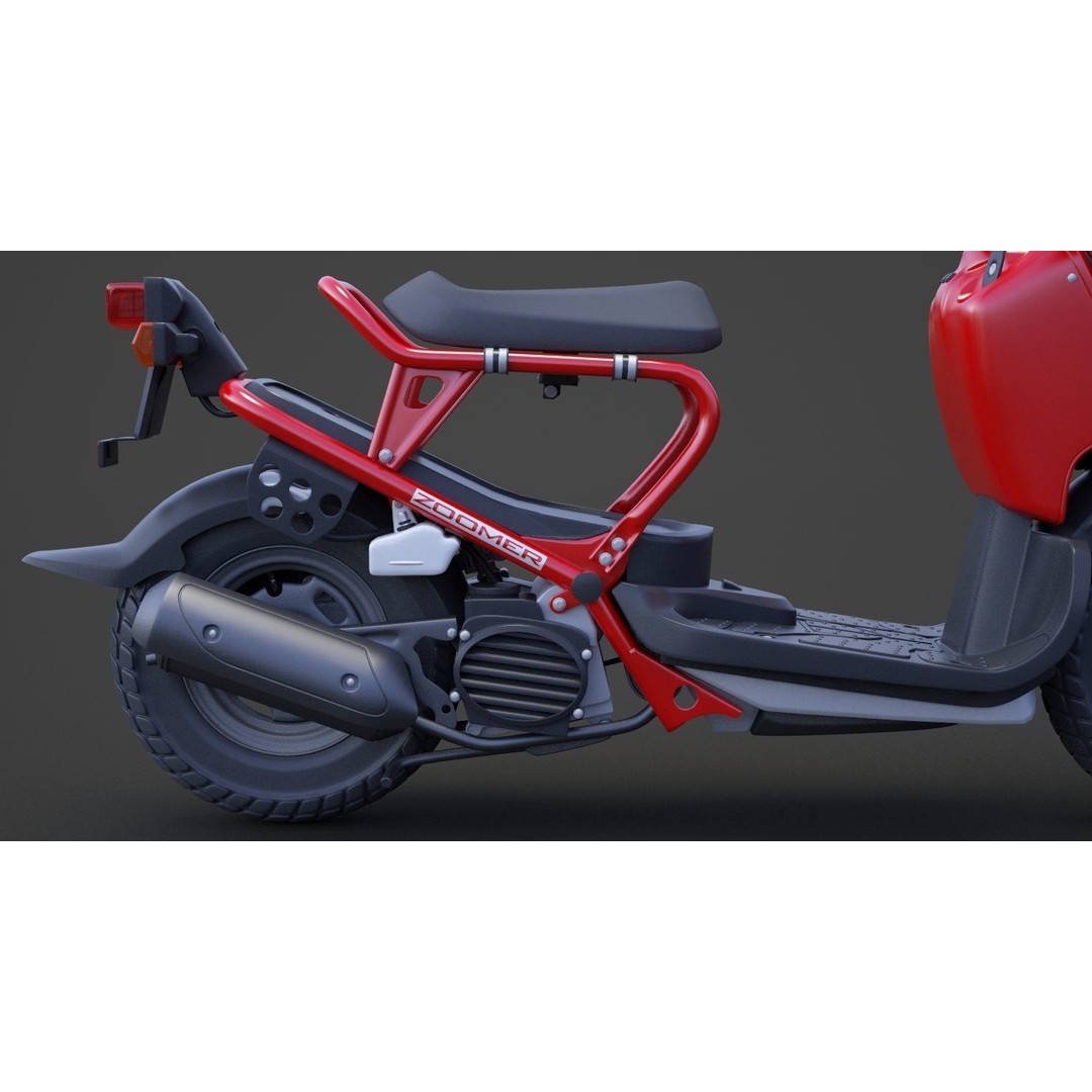 Honda Zoomer 2005 3D Model – High Poly Motorcycle Asset, FBX, OBJ - View 18