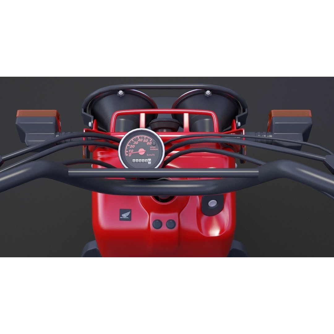 Honda Zoomer 2005 3D Model – High Poly Motorcycle Asset, FBX, OBJ - View 19