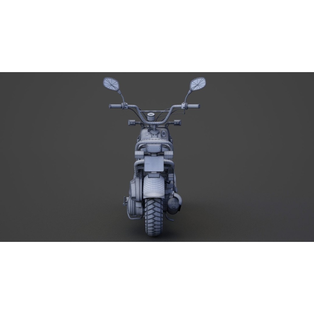 Honda Zoomer 2005 3D Model – High Poly Motorcycle Asset, FBX, OBJ - View 27