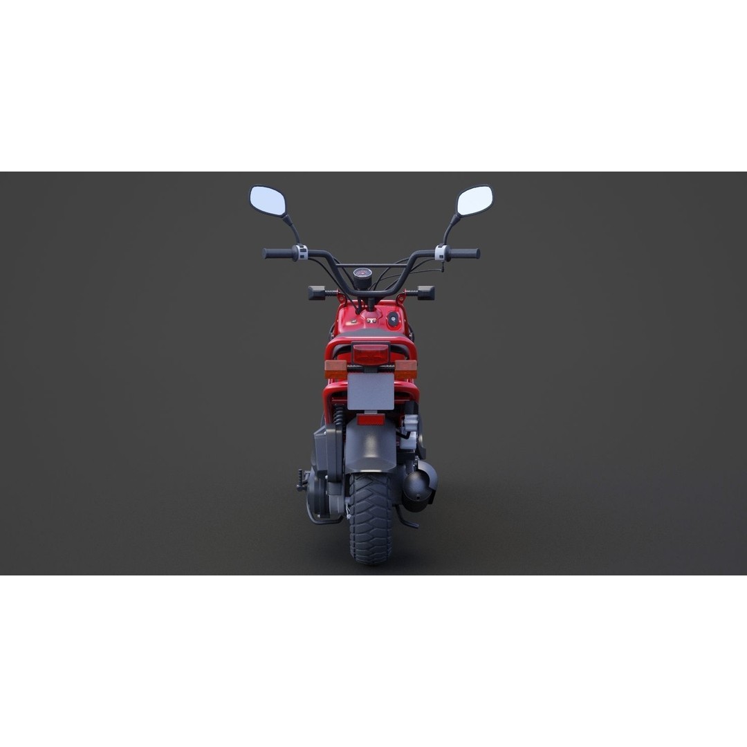Honda Zoomer 2005 3D Model – High Poly Motorcycle Asset, FBX, OBJ - View 7