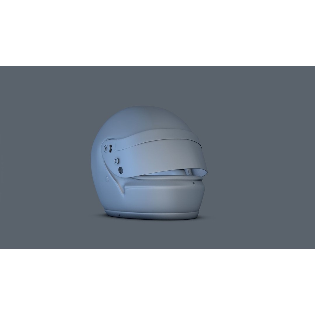 Ayrton Senna 1988 Monaco GP Helmet 3D Model – Game Ready FBX - View 6