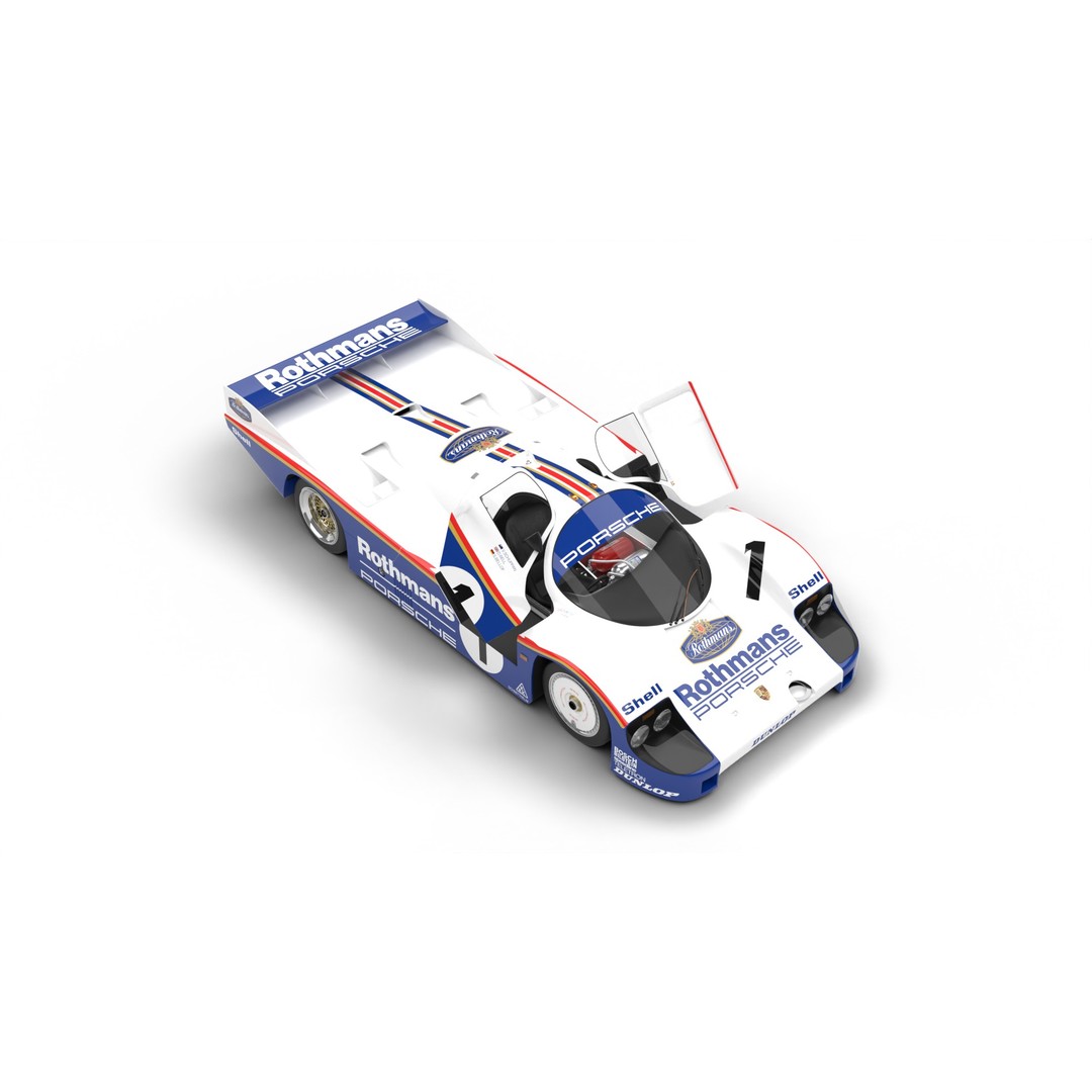 Porsche 956 Group C 1982 Rothmans Racing 3D Model – High Poly PBR Asset, FBX, OBJ - View 10
